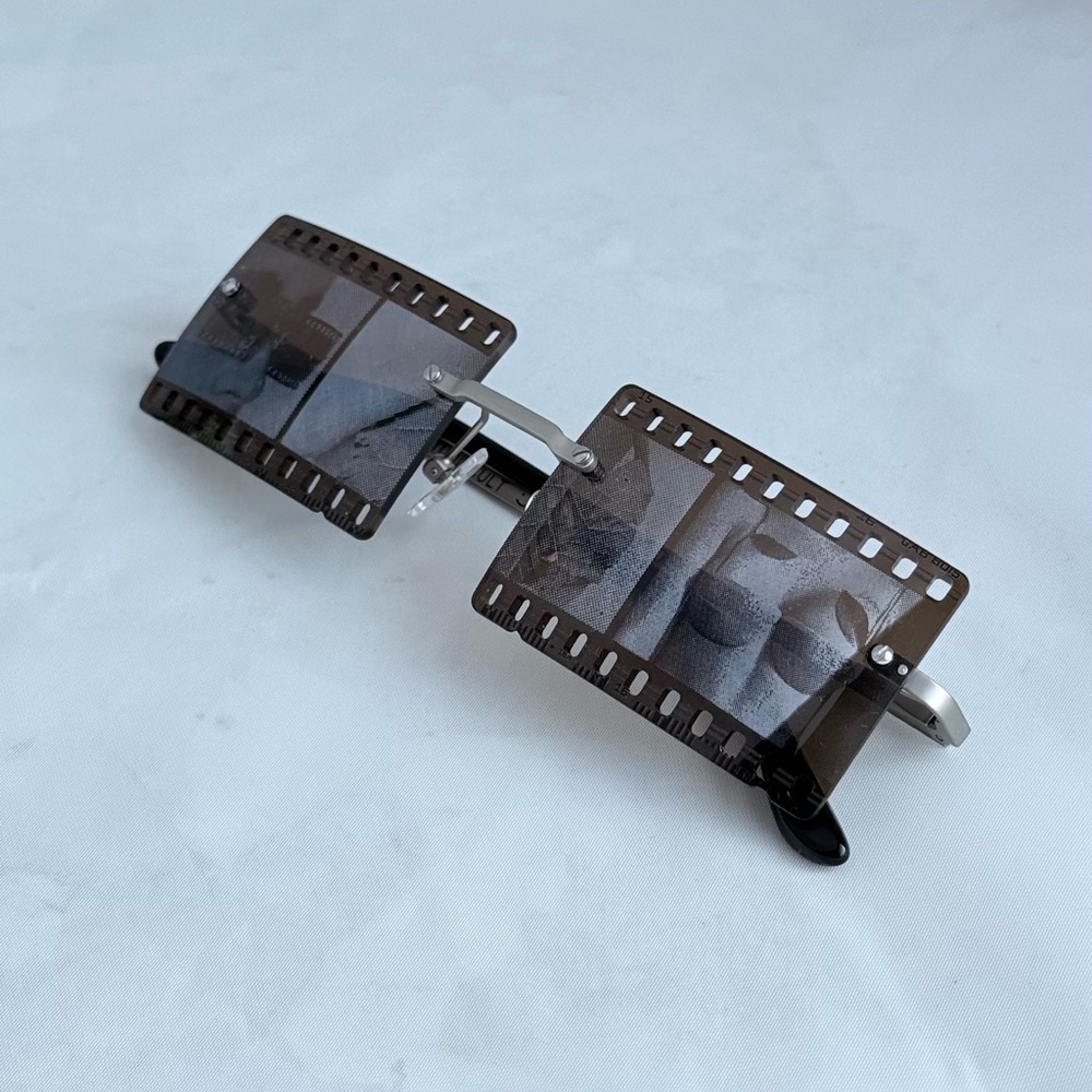 Unique Black Film Strip Glasses / Gabbois x CULT Studio